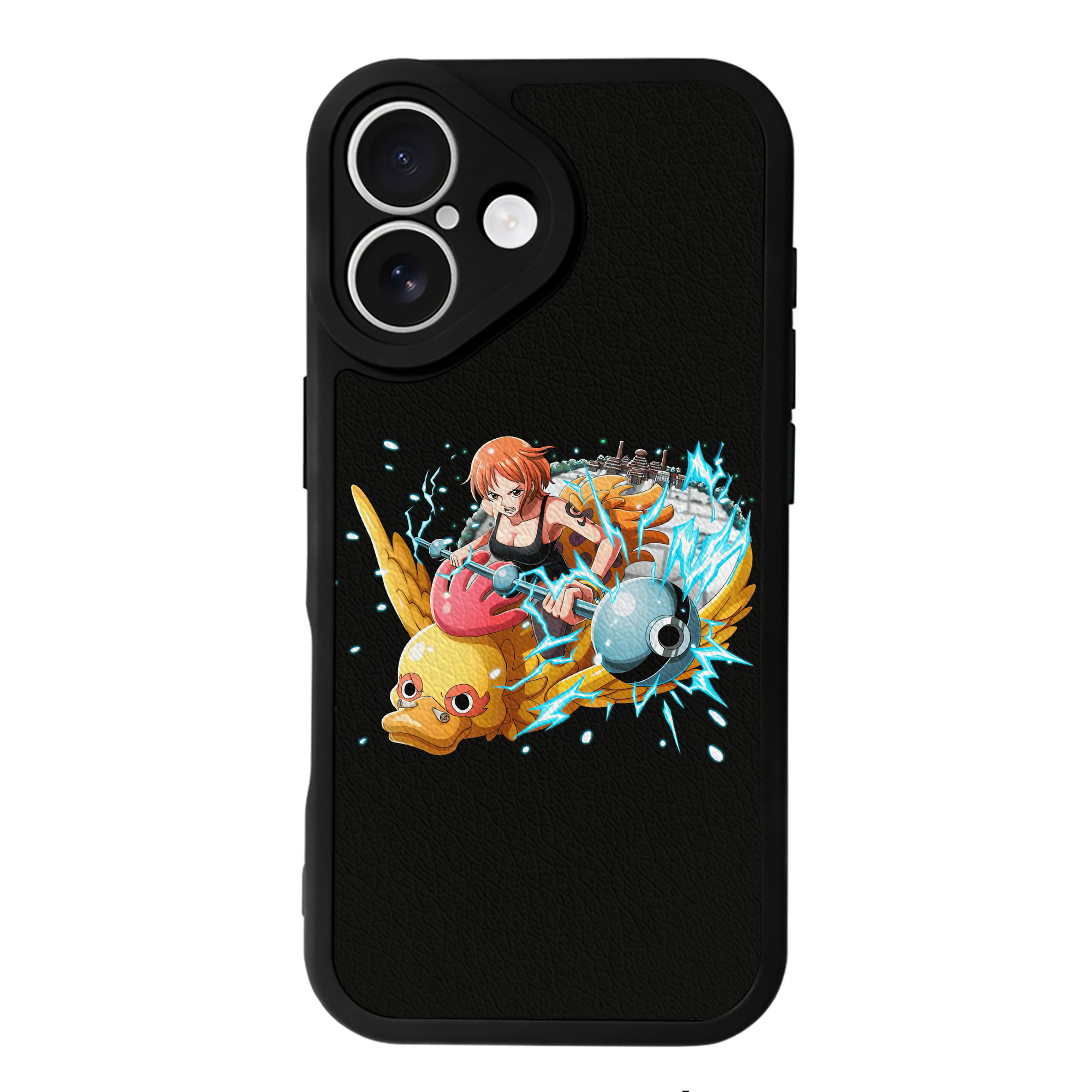 （画像用） ワンピース ナミ ONE PIECE Nami 【iPhone 16シリーズ対応】シリコンスマホケース（レザー調） 材質：シリコン